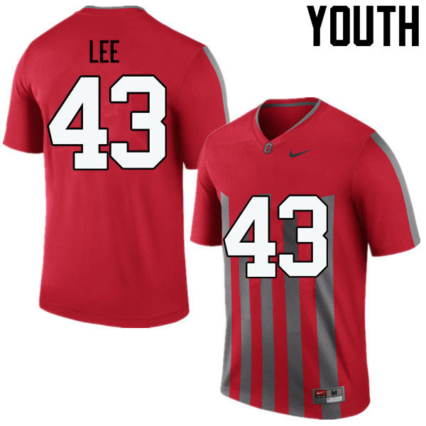 Youth Ohio State Buckeyes #43 Darron Lee Throwback Game College Stitched Football Jersey 23LO042QI